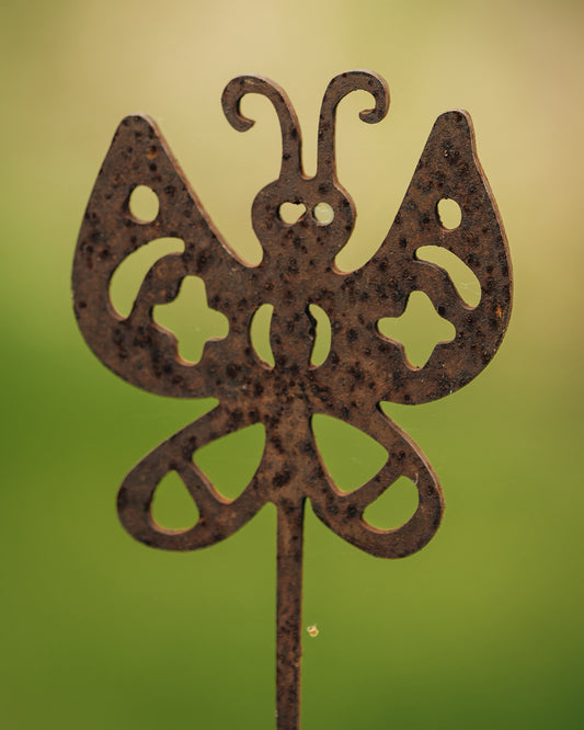 Metalinis sodo dekoras Drugelis