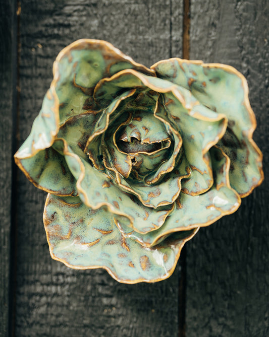 Keramikinis rožės žiedas