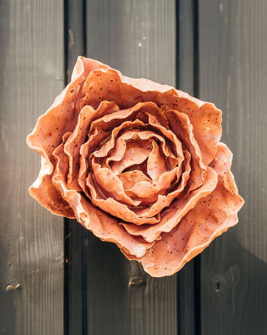 Keramikinis rožės žiedas