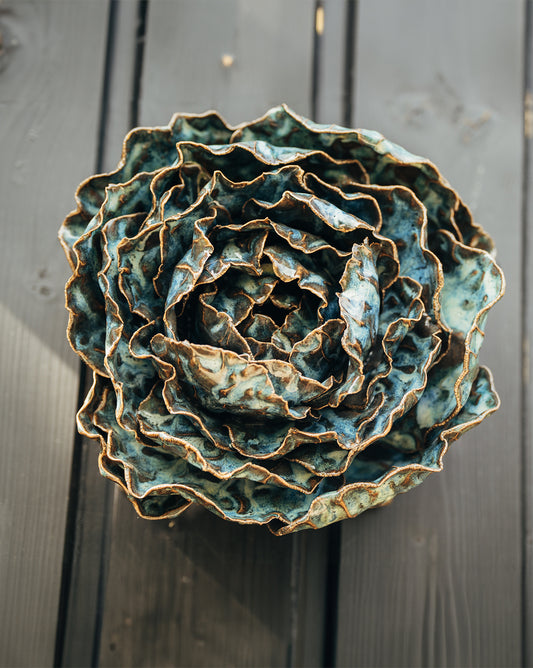 Keramikinis rožės žiedas