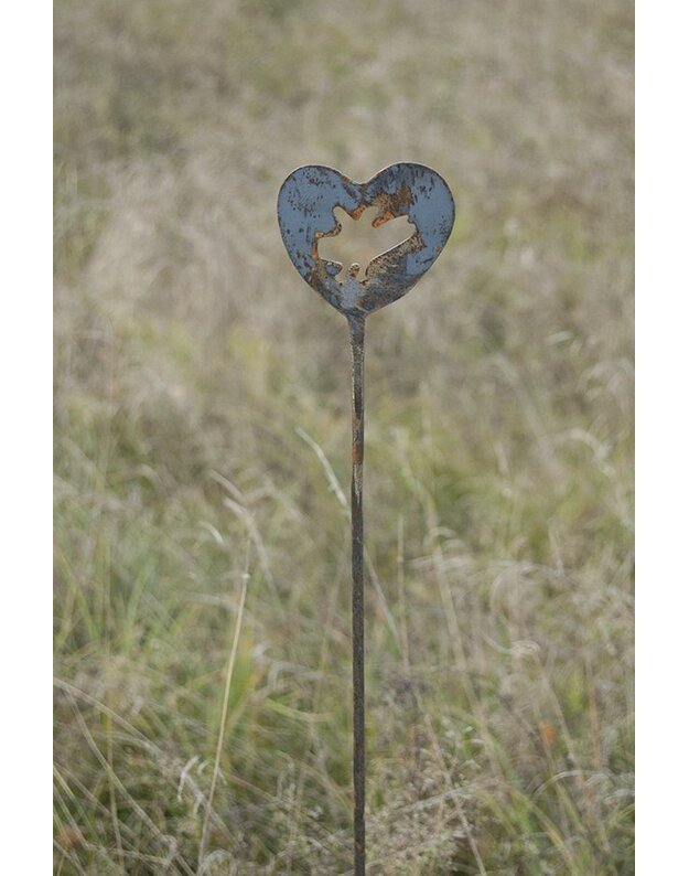 Metalinis sodo dekoras „Širdelė“