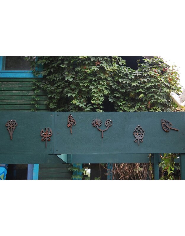Metalinis sodo dekoras „Saulė ir mėnuo“